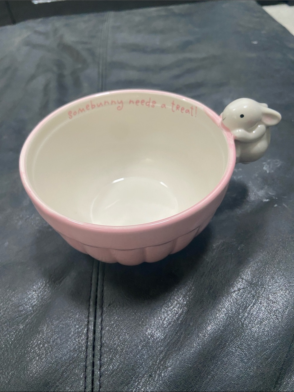 Hallmark Pink and White Bunny Treat Bowl